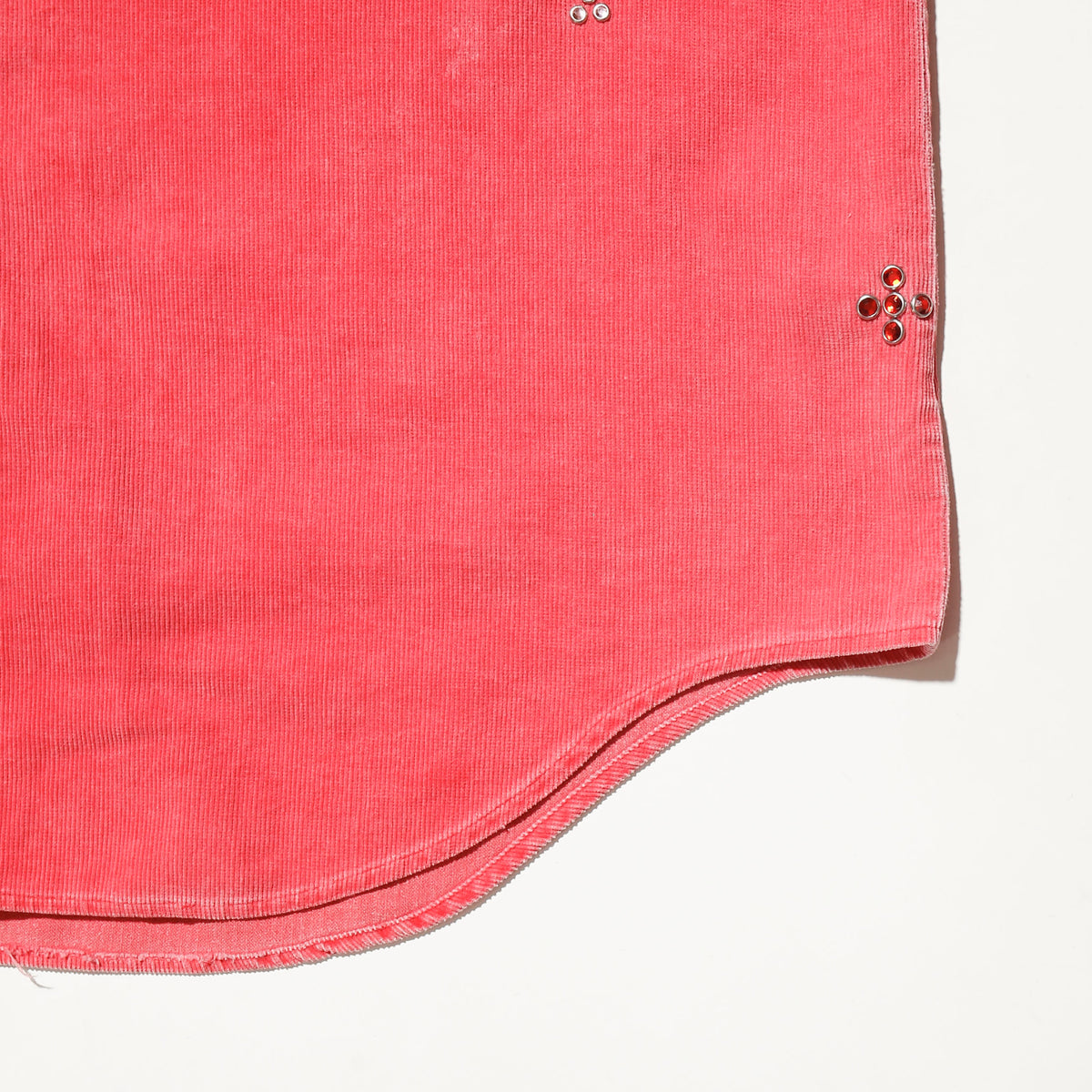 *one-off cross crystal studs corduroy shirt