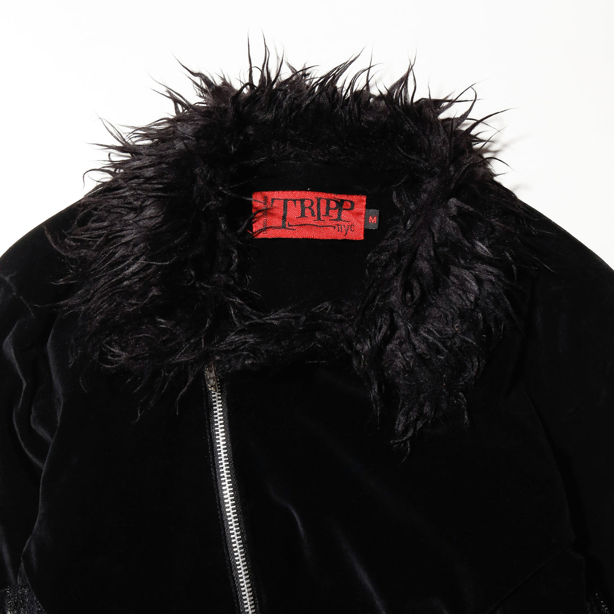 vintage tripp nyc fur collar velvet jacket