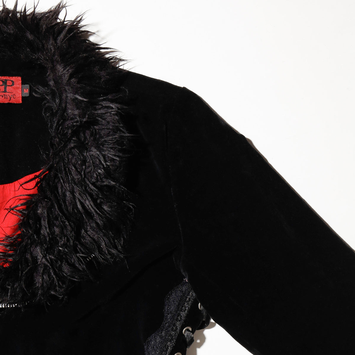 vintage tripp nyc fur collar velvet jacket