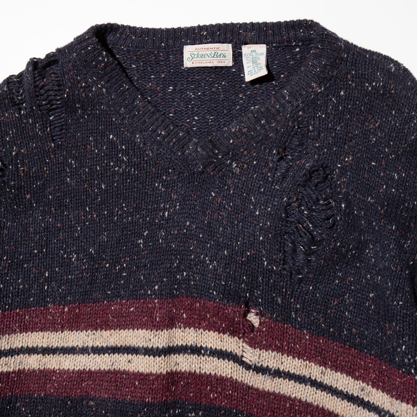 vintage line loose broken sweater , body - 90's st'jhons bay