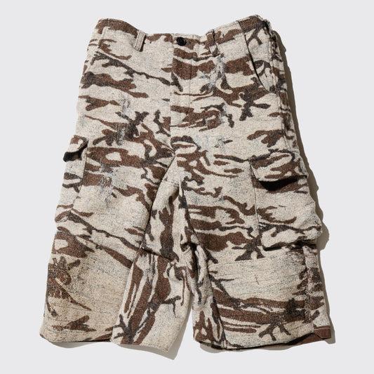 vintage 90's king of the mountain jaquard wool cargo shorts