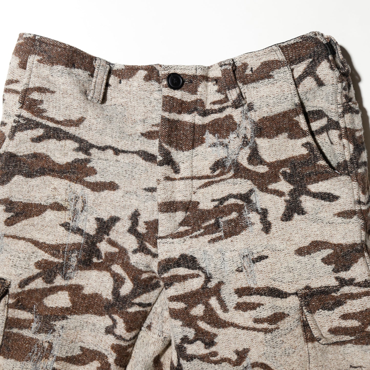 vintage 90's king of the mountain jaquard wool cargo shorts