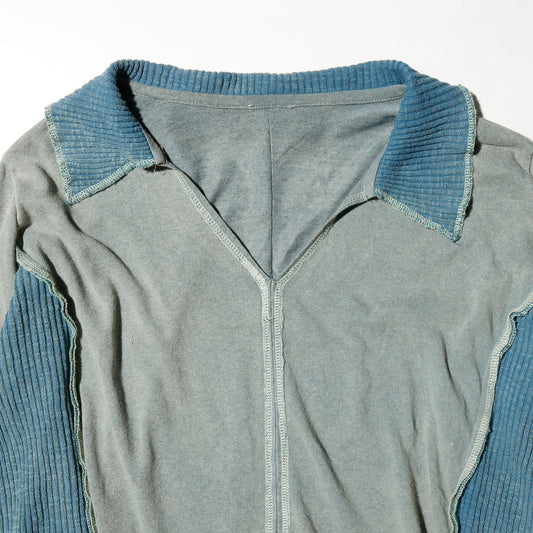 vintage cropped hybrid flare sleeve pullover
