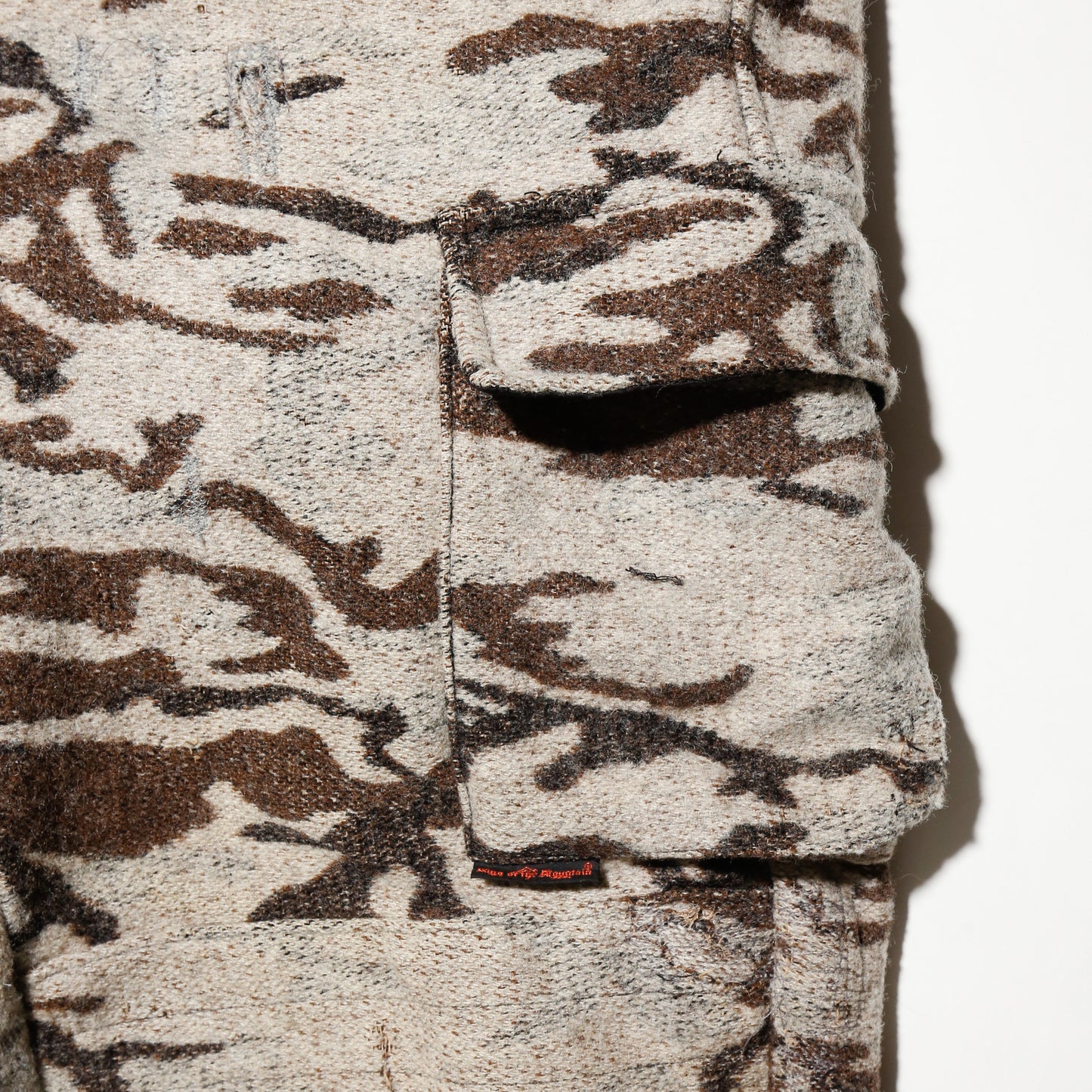 vintage 90's king of the mountain jaquard wool cargo shorts