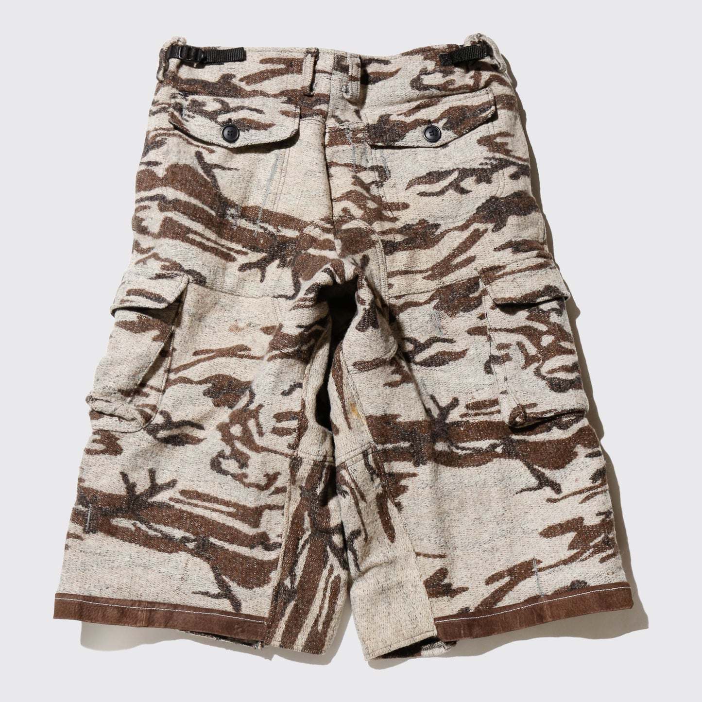 vintage 90's king of the mountain jaquard wool cargo shorts