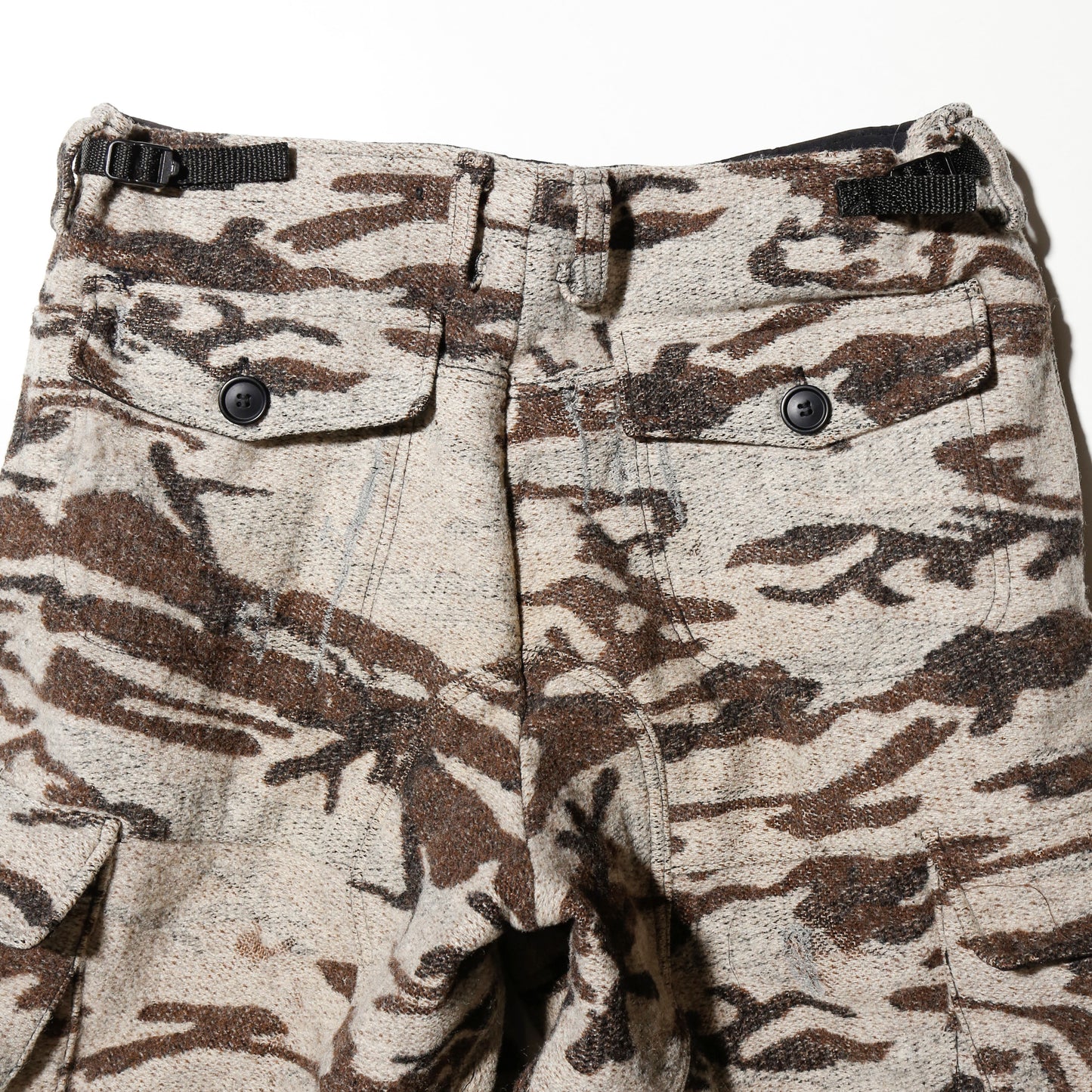 vintage 90's king of the mountain jaquard wool cargo shorts