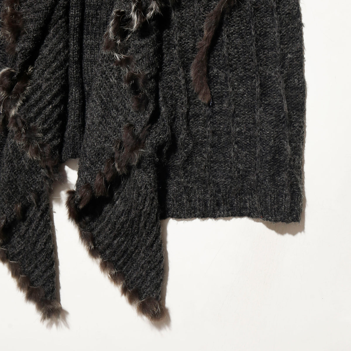 vintage ruffle cable knit dress cardigan
