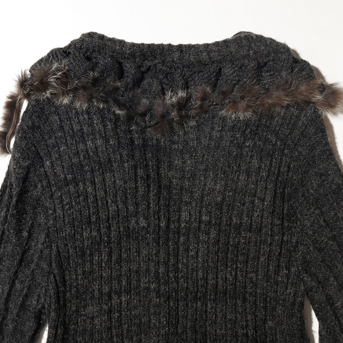 vintage ruffle cable knit dress cardigan