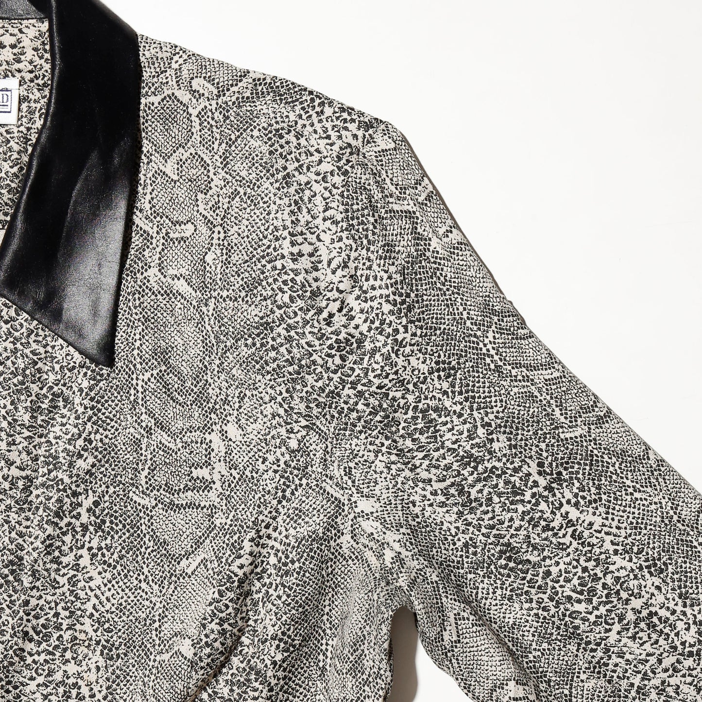 vintage switched collar python drizzler jacket