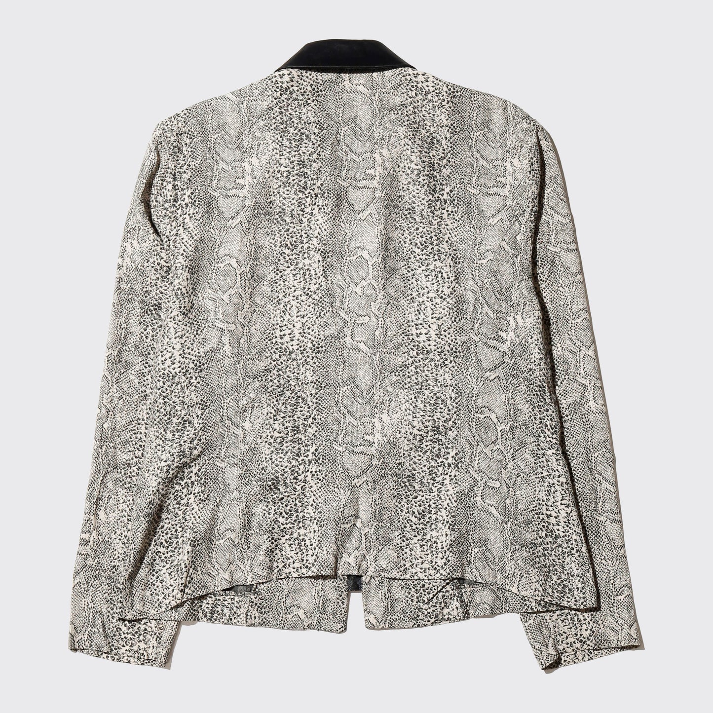 vintage switched collar python drizzler jacket