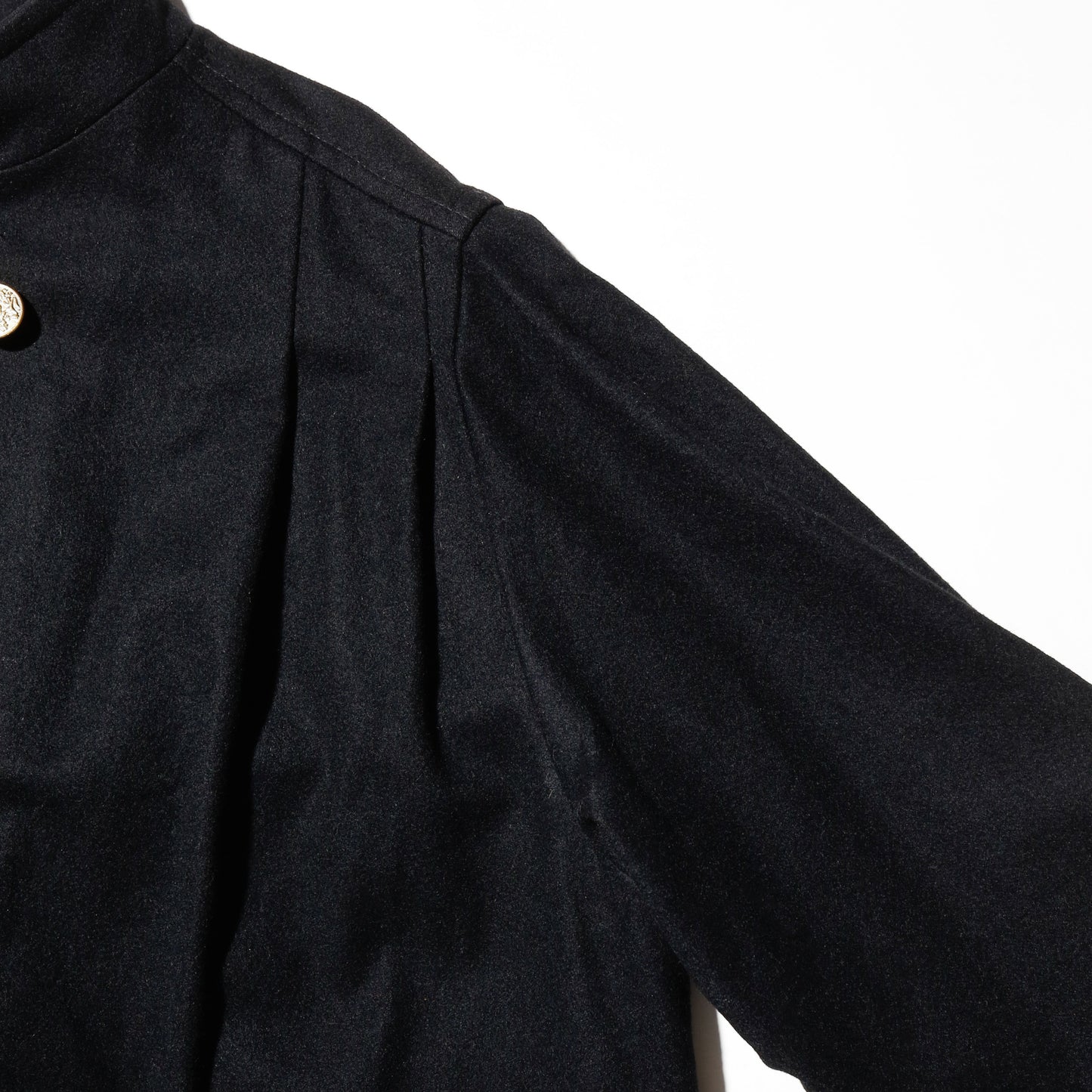 vintage pleated wool mandarin coat