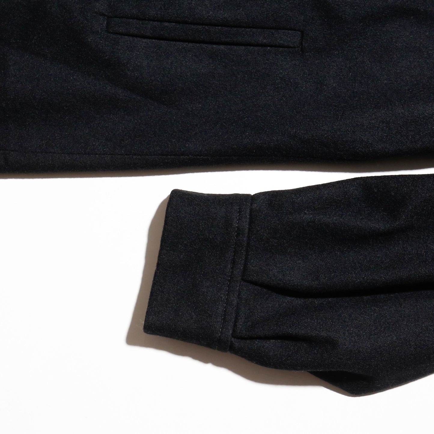 vintage pleated wool mandarin coat