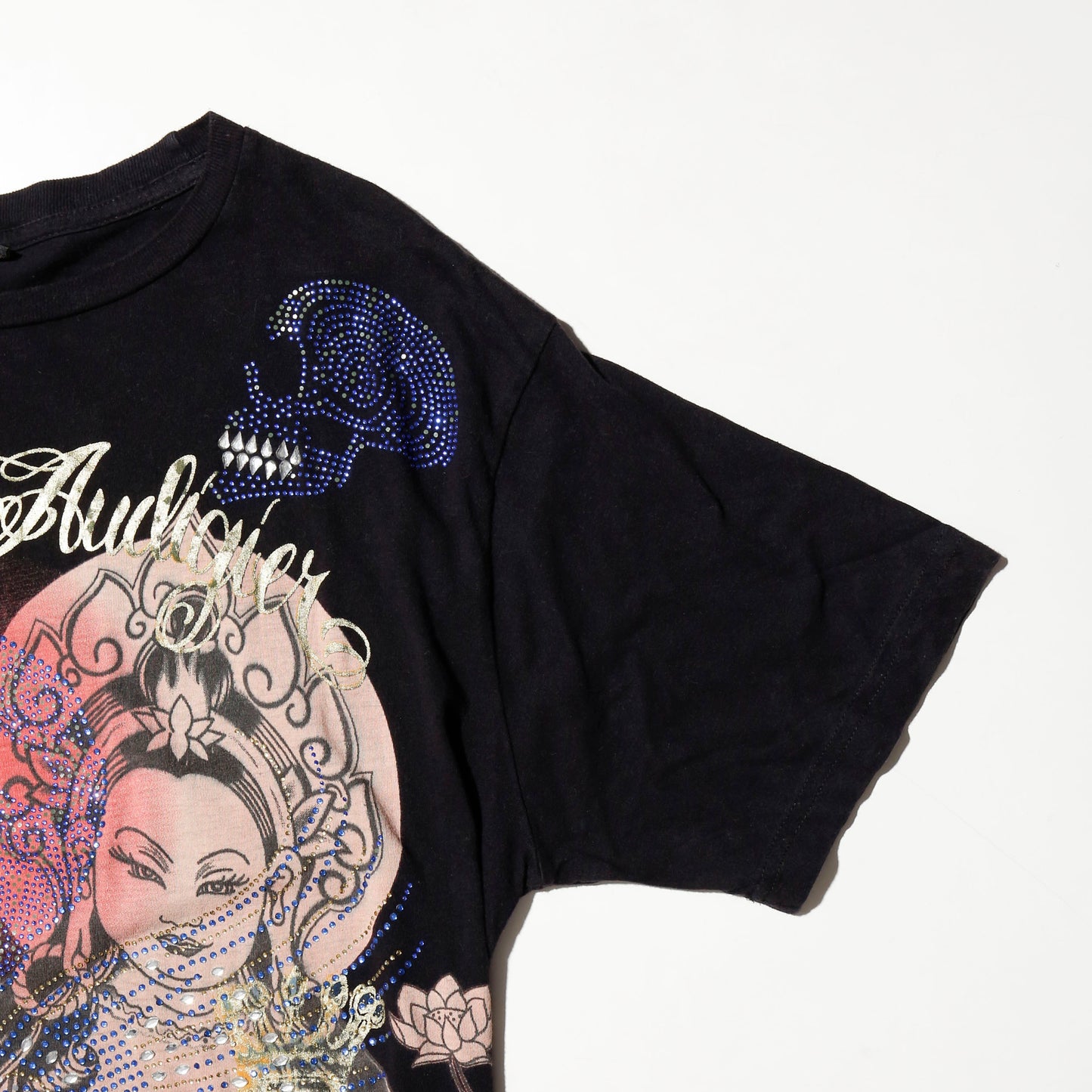 vintage 00's christian audigier bijou kannon tatoo t-shirt