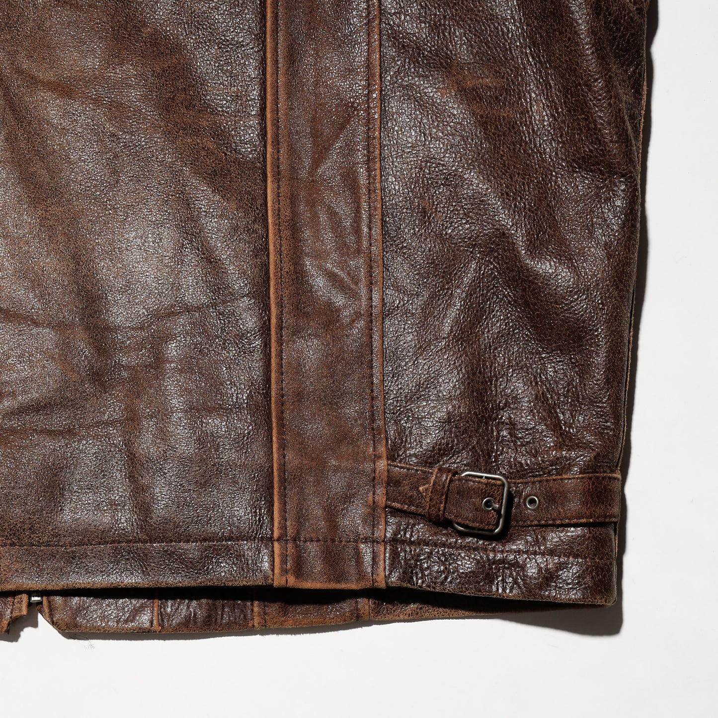 vintage fadded western leather jacket