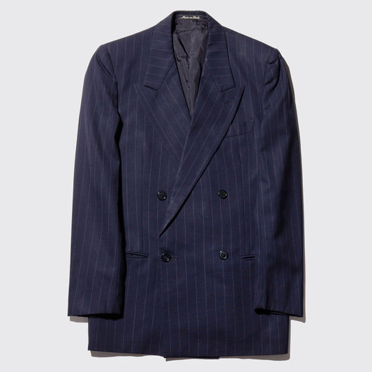 vintage 80's Giorgio Armani stripe double breasted tailored jacket
