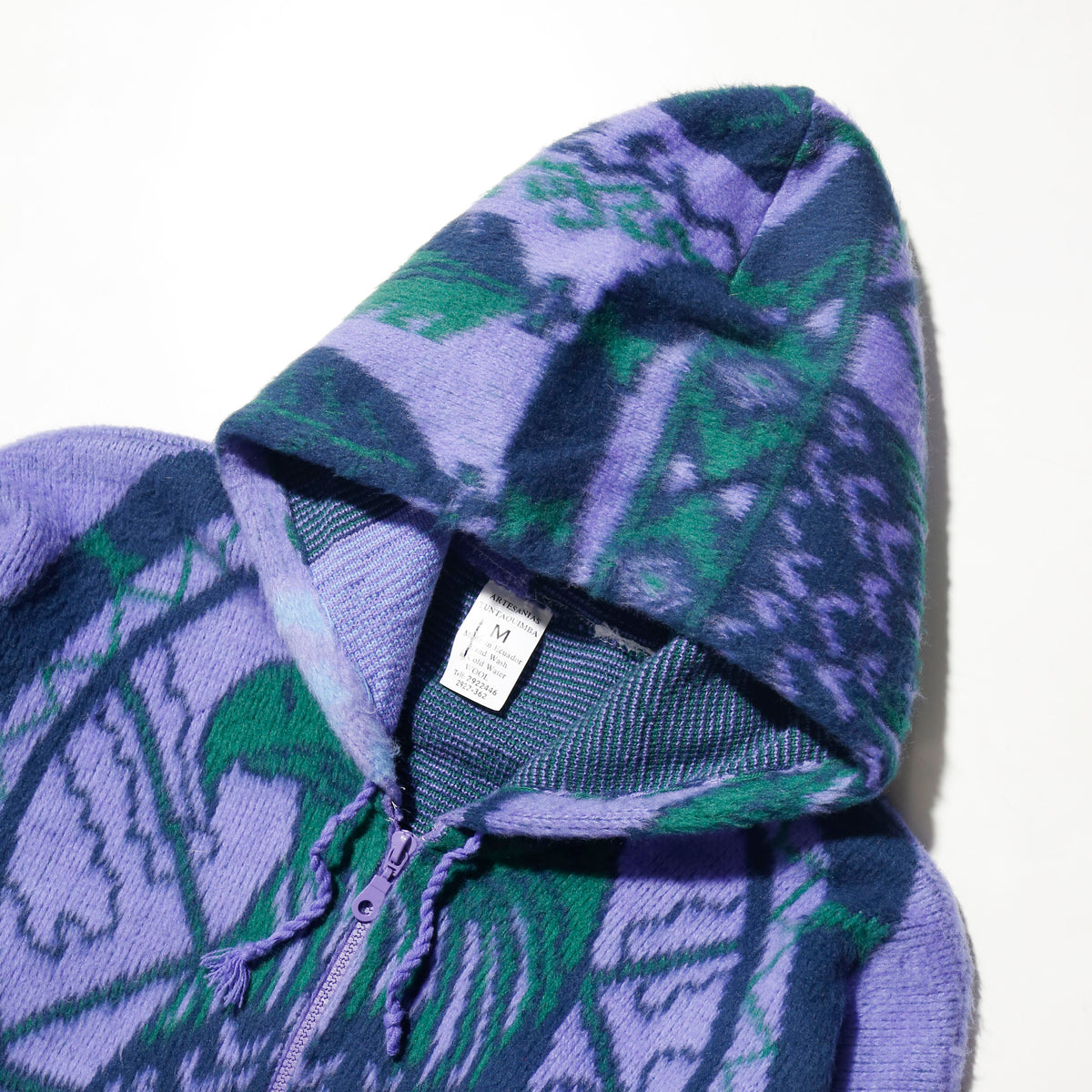 vintage eagle dreamcatcher ecuador knit hoodie