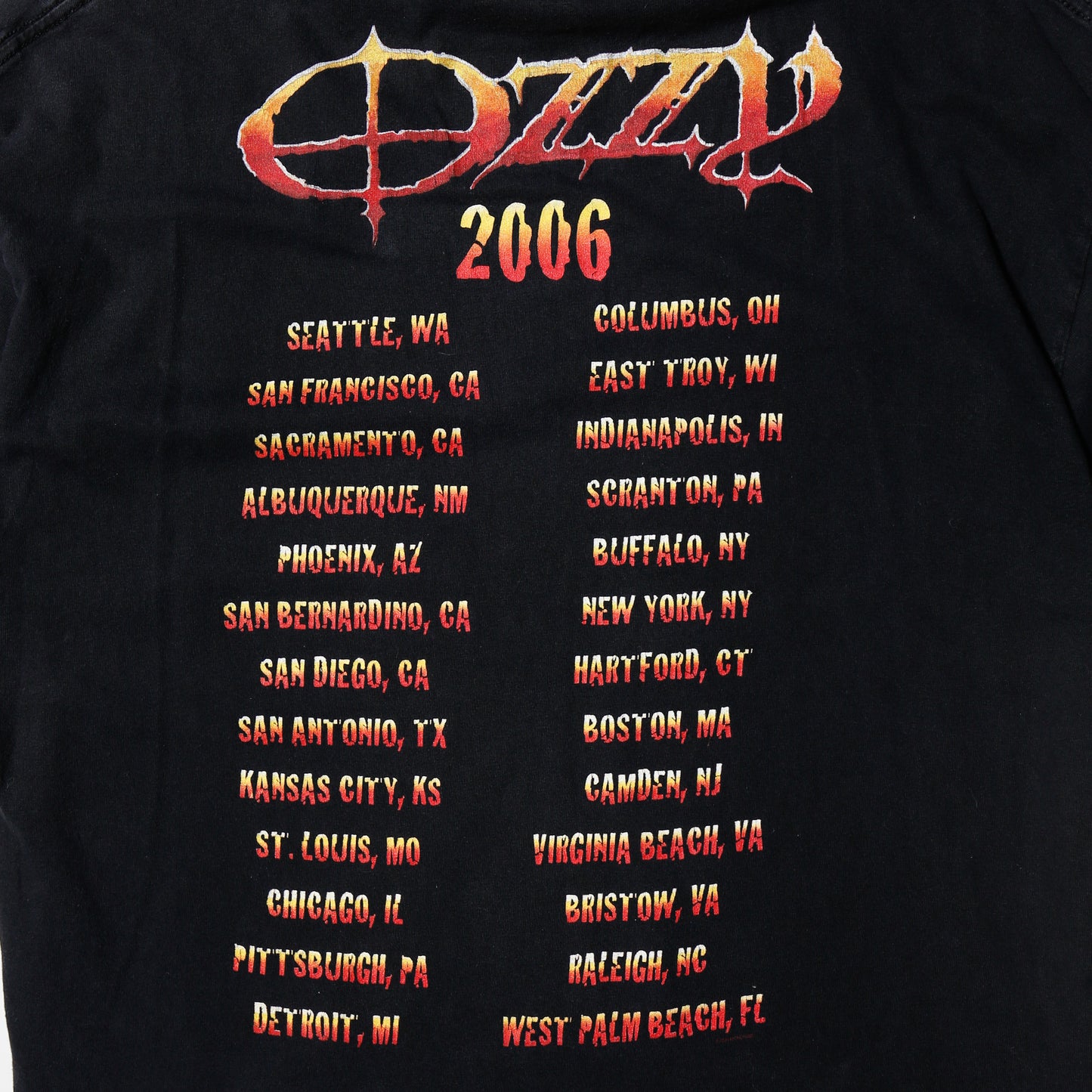 vintage 2006's Ozzy Osbourne tour t-shirt