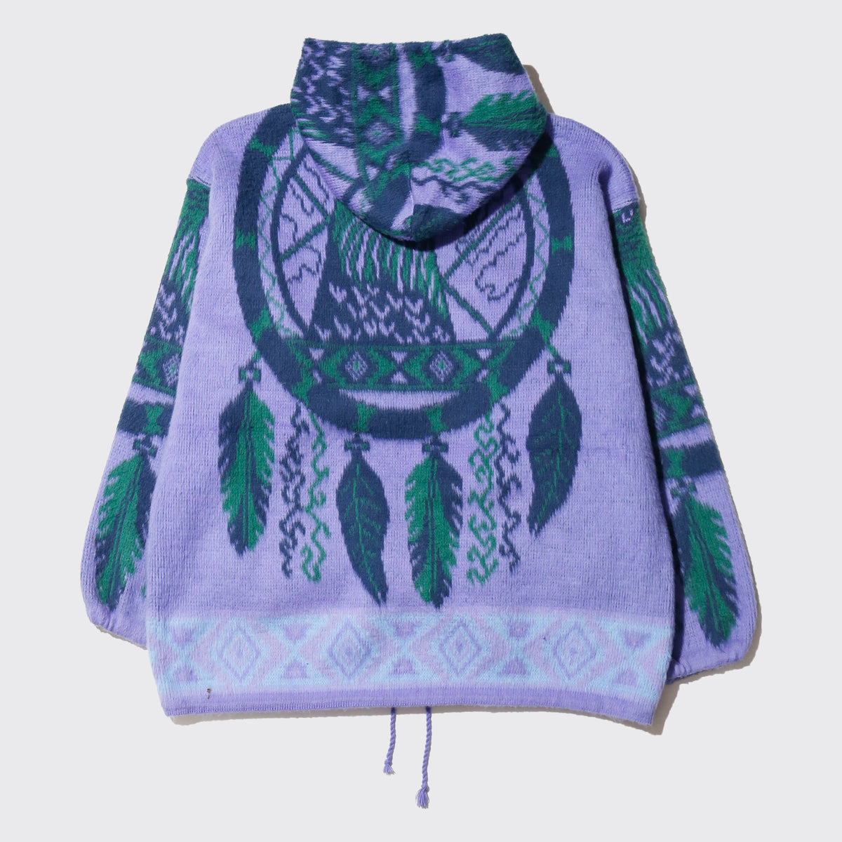 vintage eagle dreamcatcher ecuador knit hoodie