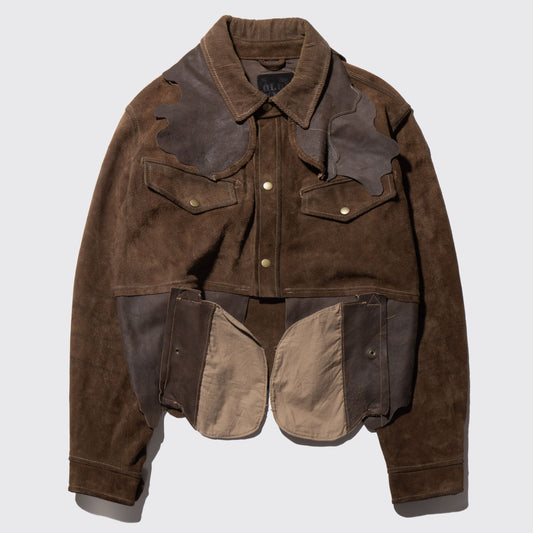 vintage broken leather jacket
