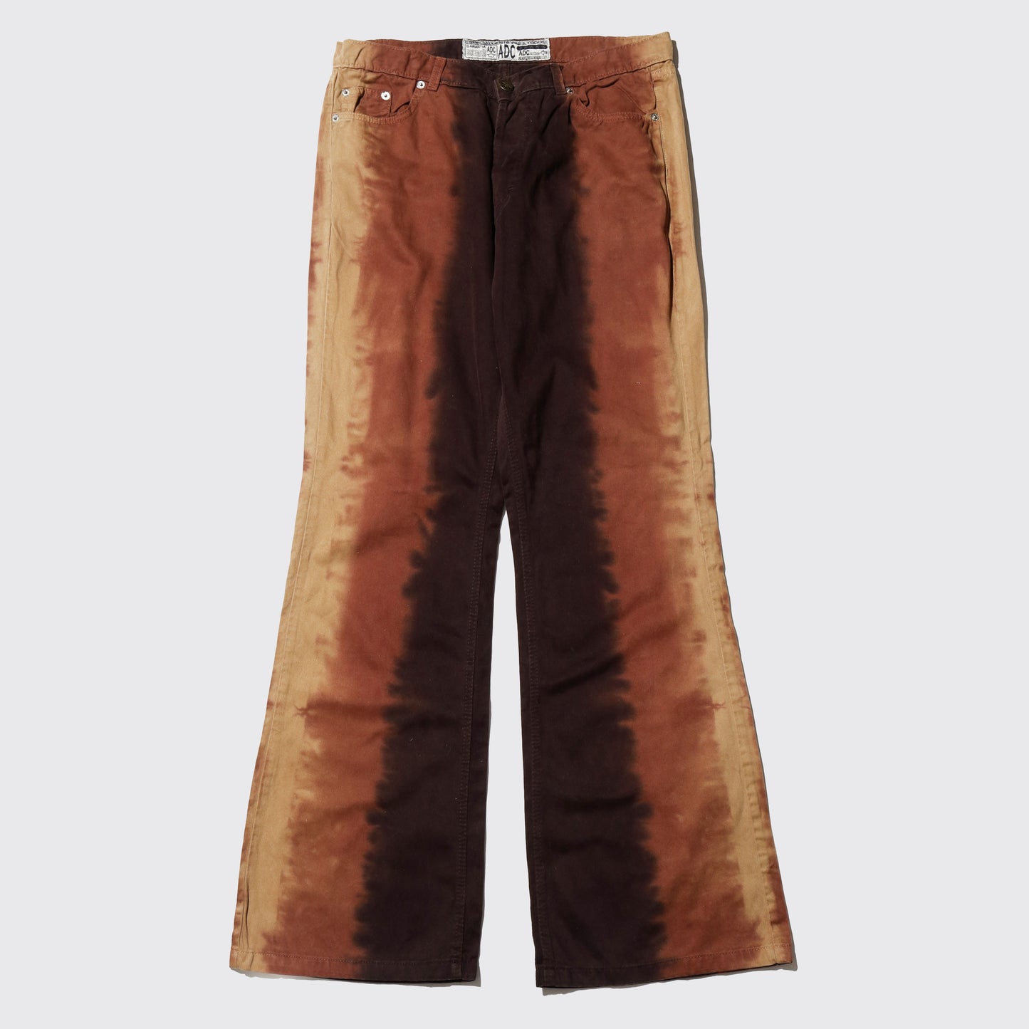 vintage blend stripe flare trousers