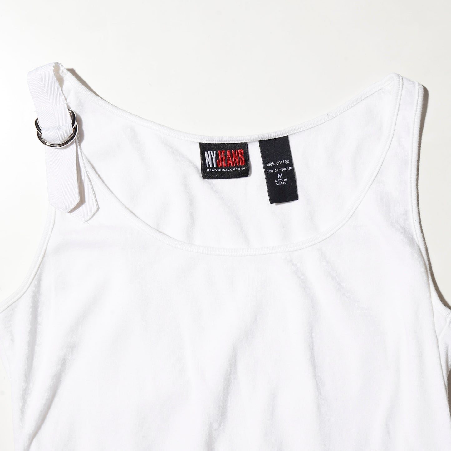 vintage belted shoulder tank top