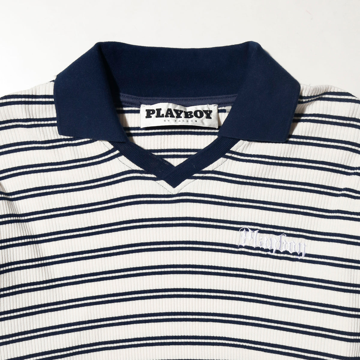 vintage playboy border rib polo shirt