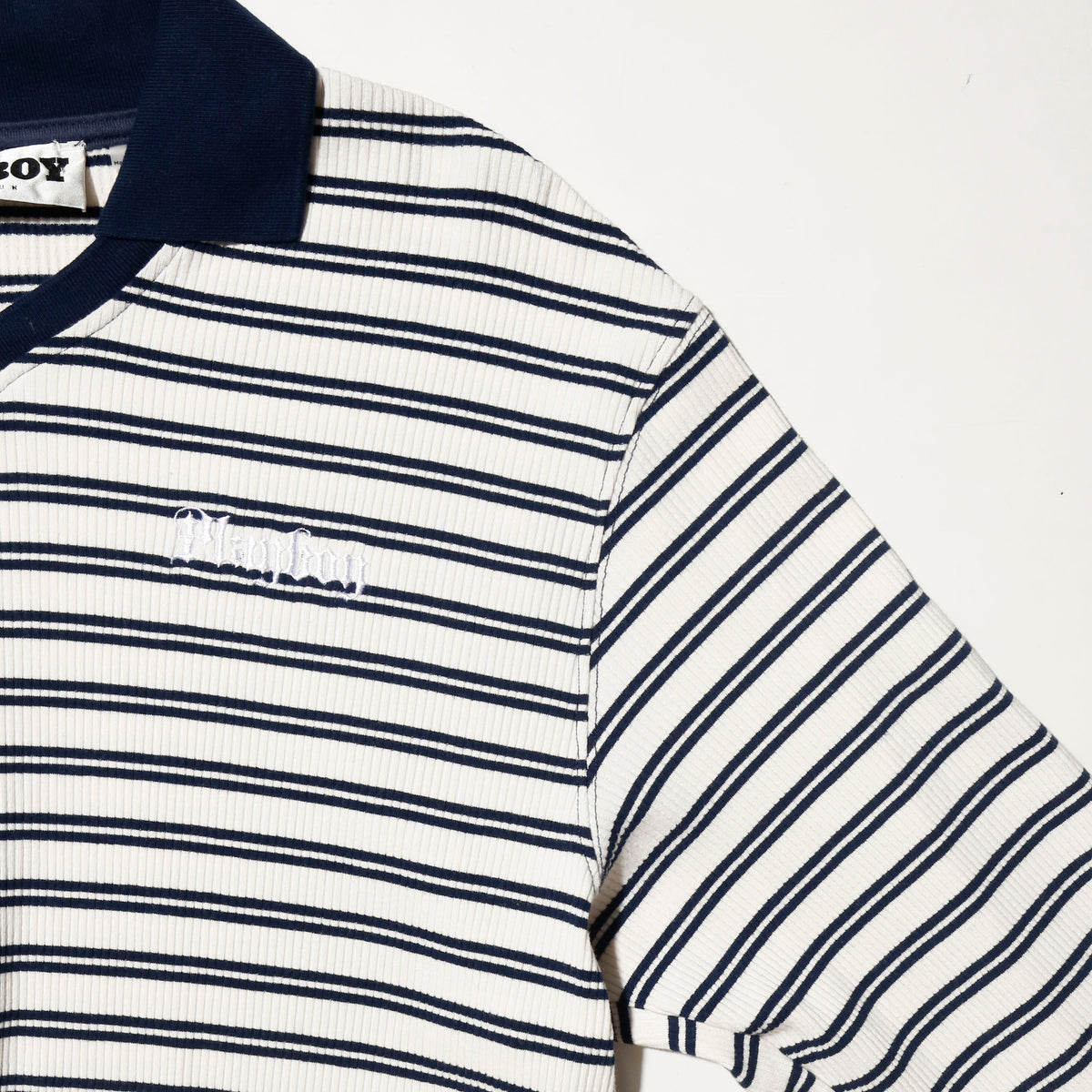 vintage playboy border rib polo shirt
