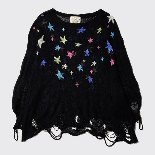 vintage broken cosmic star sweater