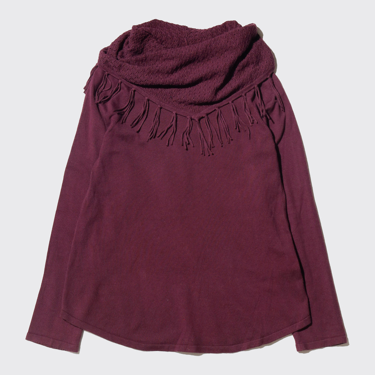 vintage shawl collar tassel fringe cut sew