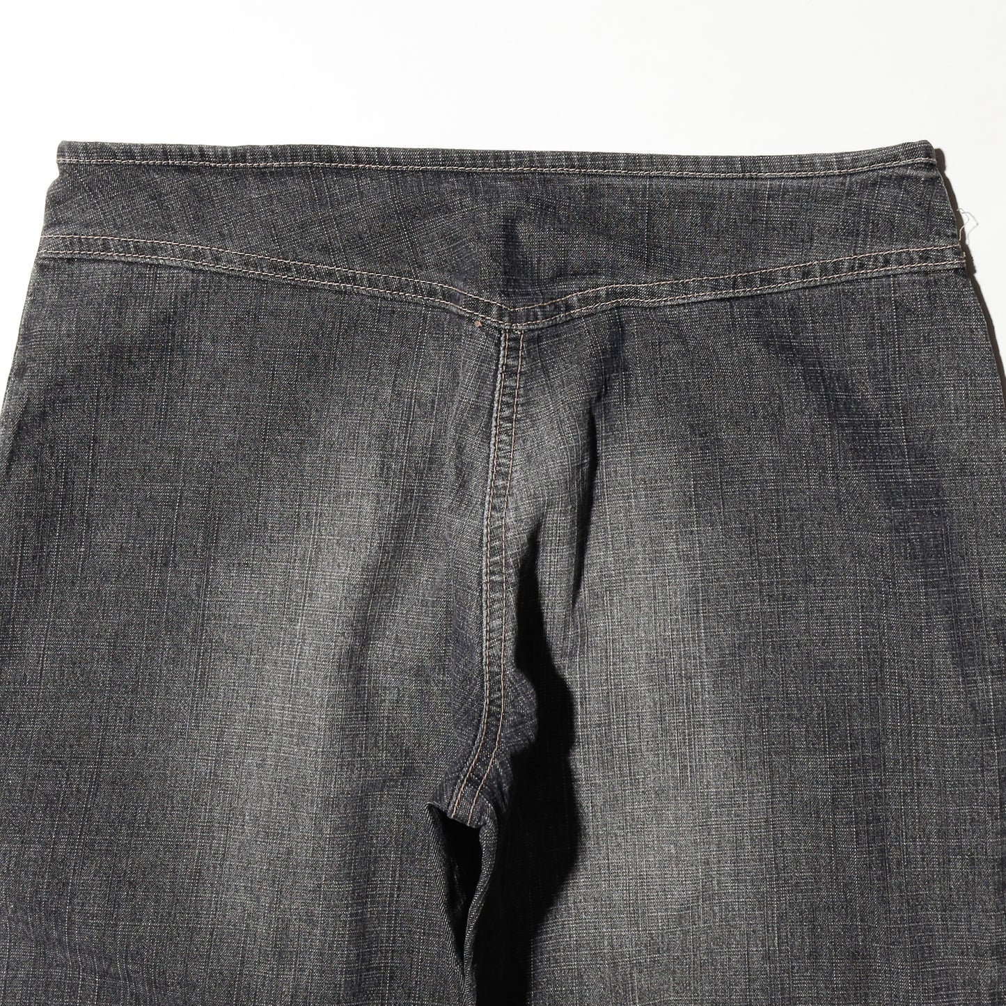vintage low rise center zip flare jeans