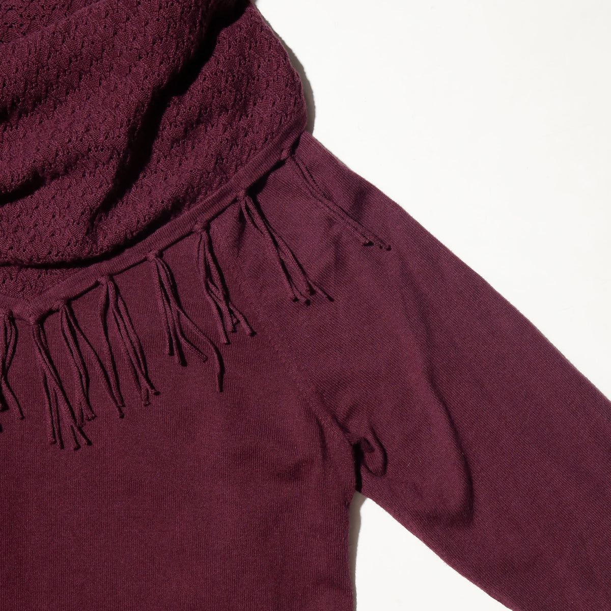 vintage shawl collar tassel fringe cut sew