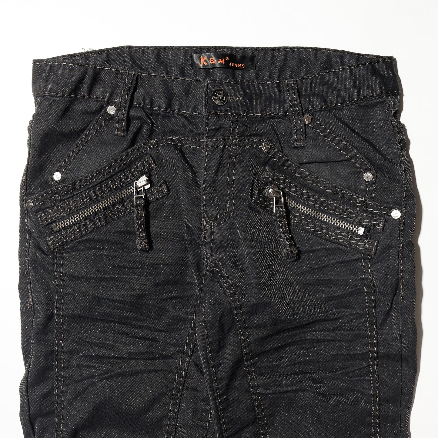 vintage 00's stitched metallic trousers