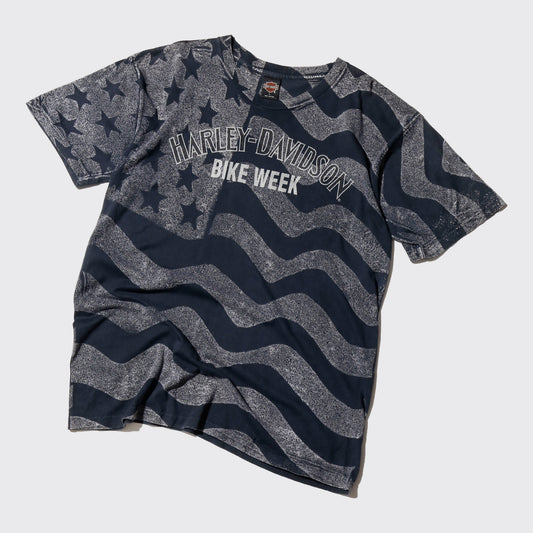 vintage 90's harley-davidson star and stripe t-shirt