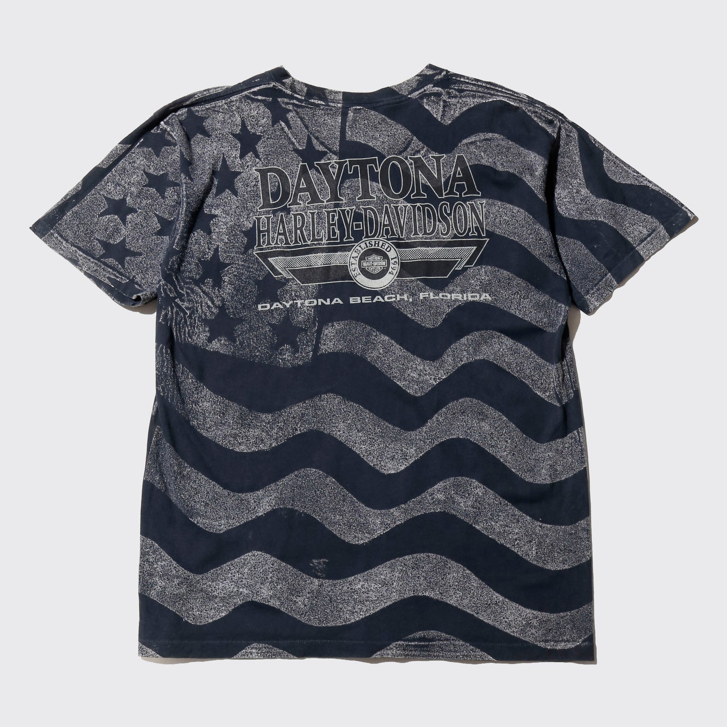 vintage 90's harley-davidson star and stripe t-shirt