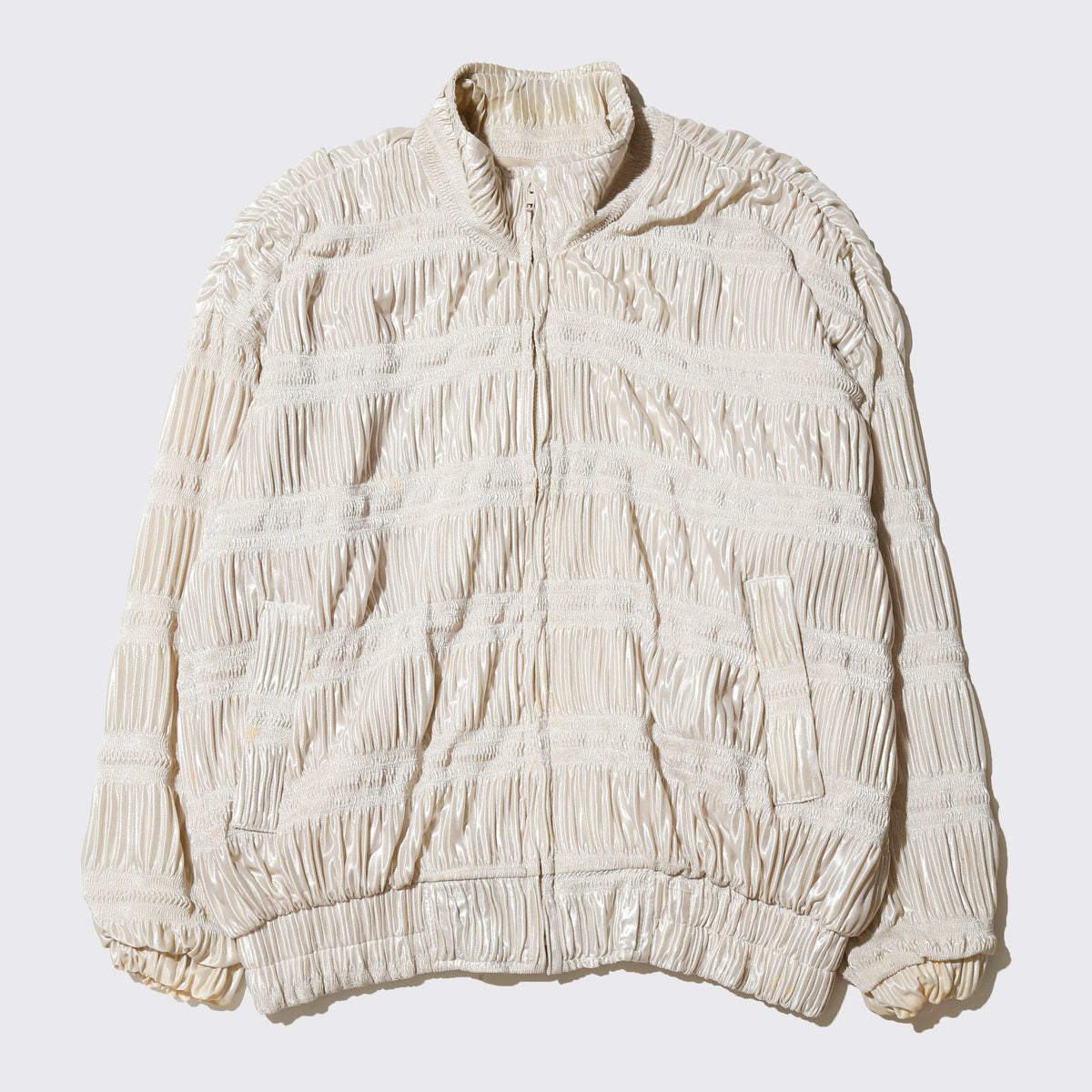 vintage shinny pleats track jacket