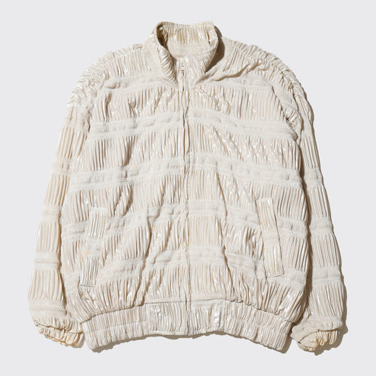 vintage shinny pleats track jacket