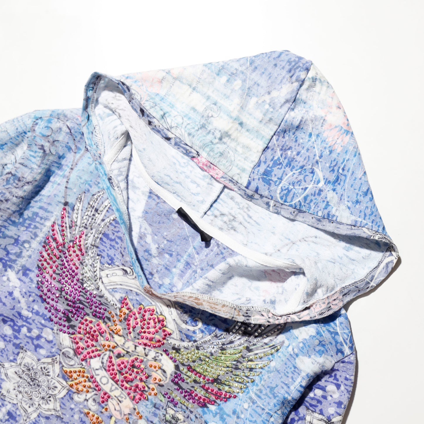 vintage tatoo crystal hoodie
