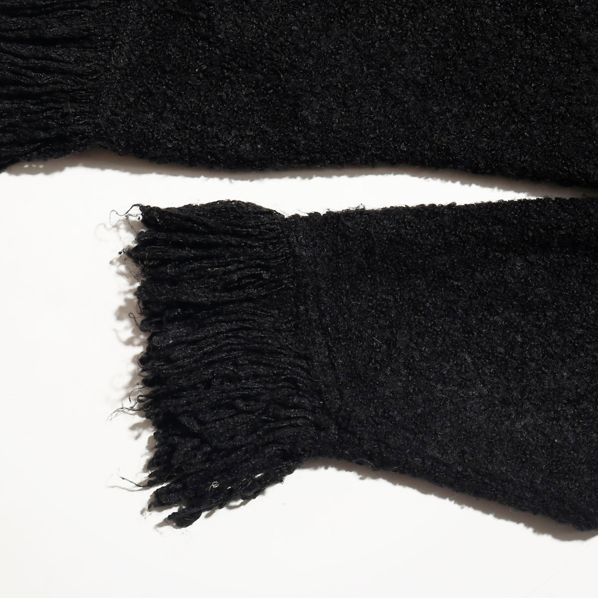 vintage fringe boucle sweater