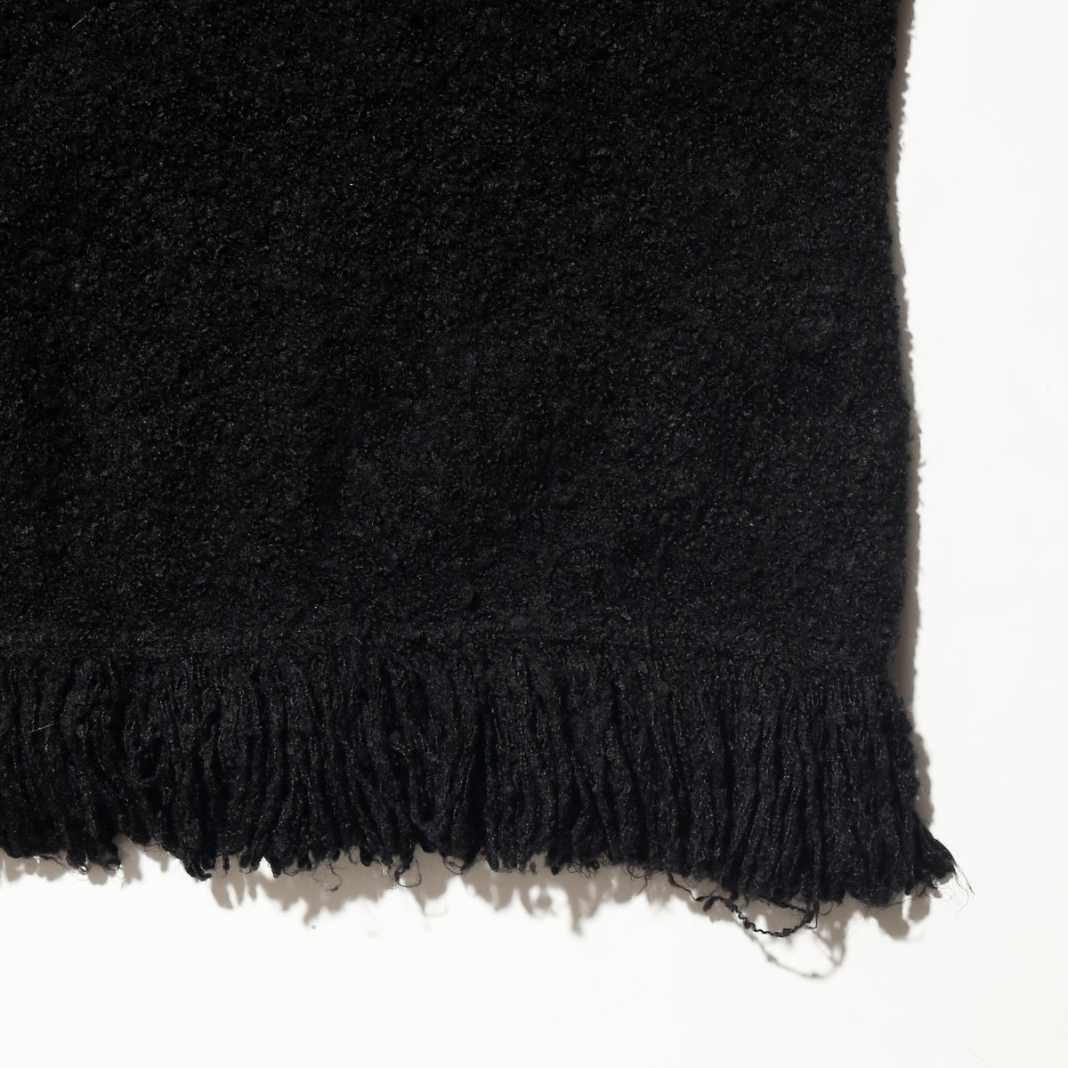 vintage fringe boucle sweater