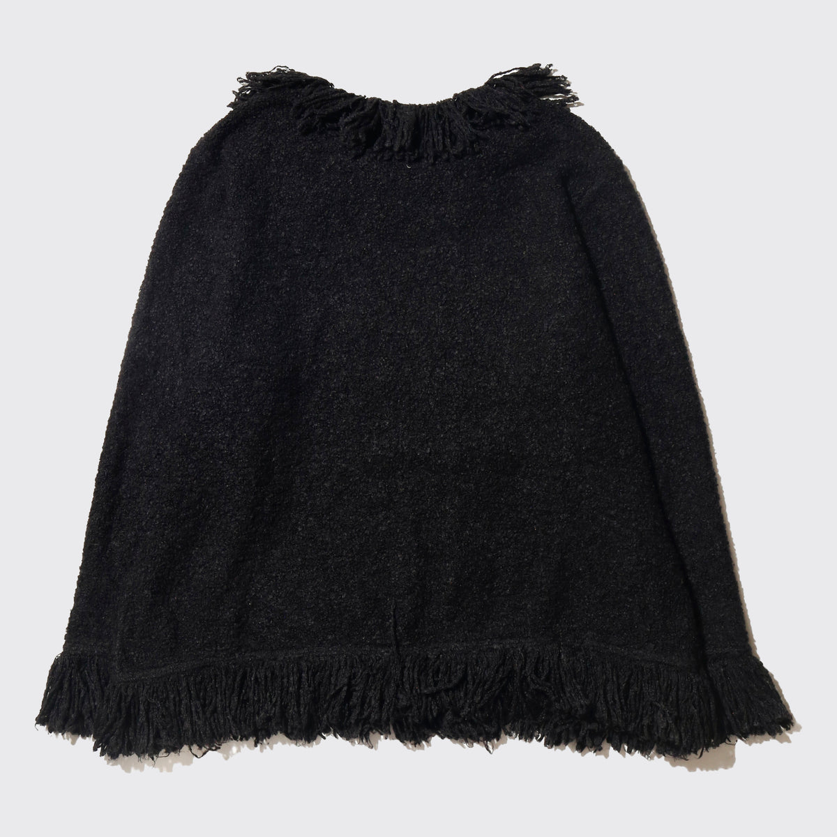 vintage fringe boucle sweater