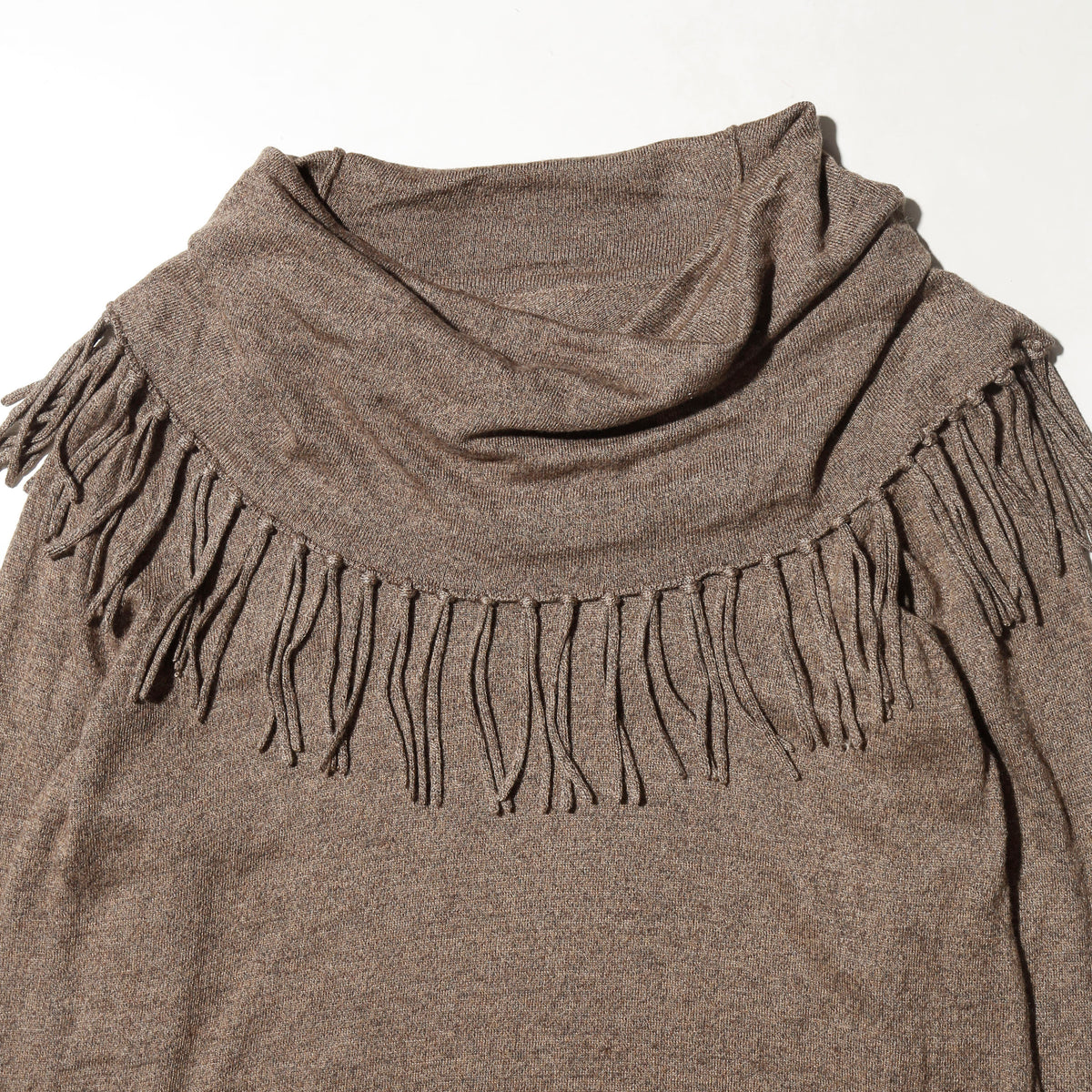 vintage shawl collar tassel fringe sweater