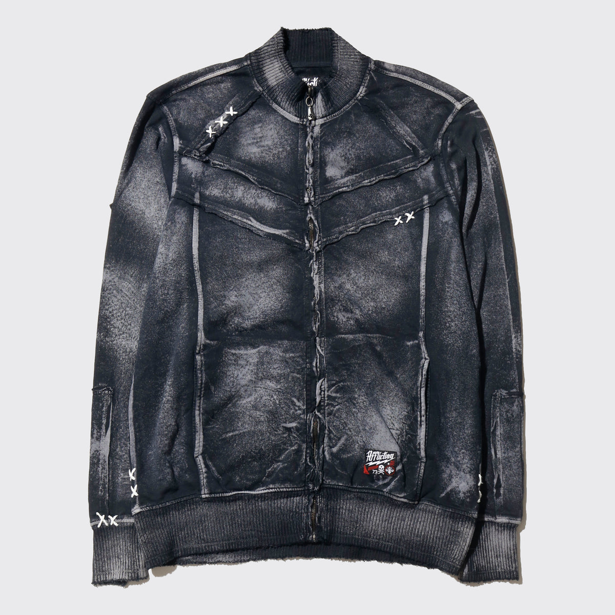 vintage affiction distressed hand stich truck jacket