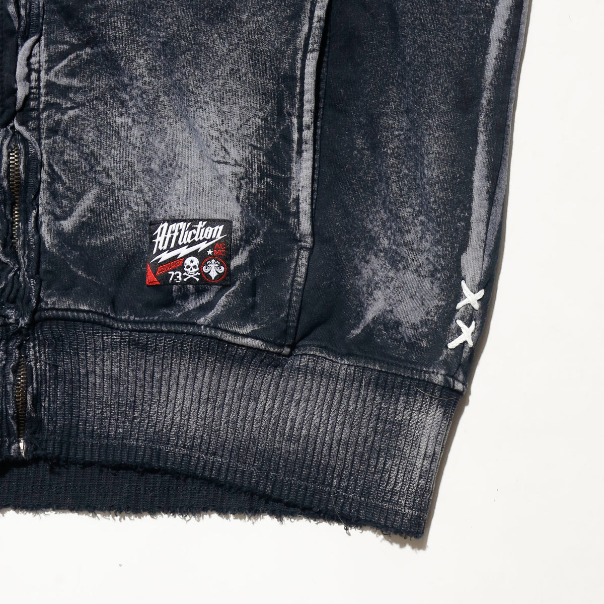 vintage affiction distressed hand stich truck jacket