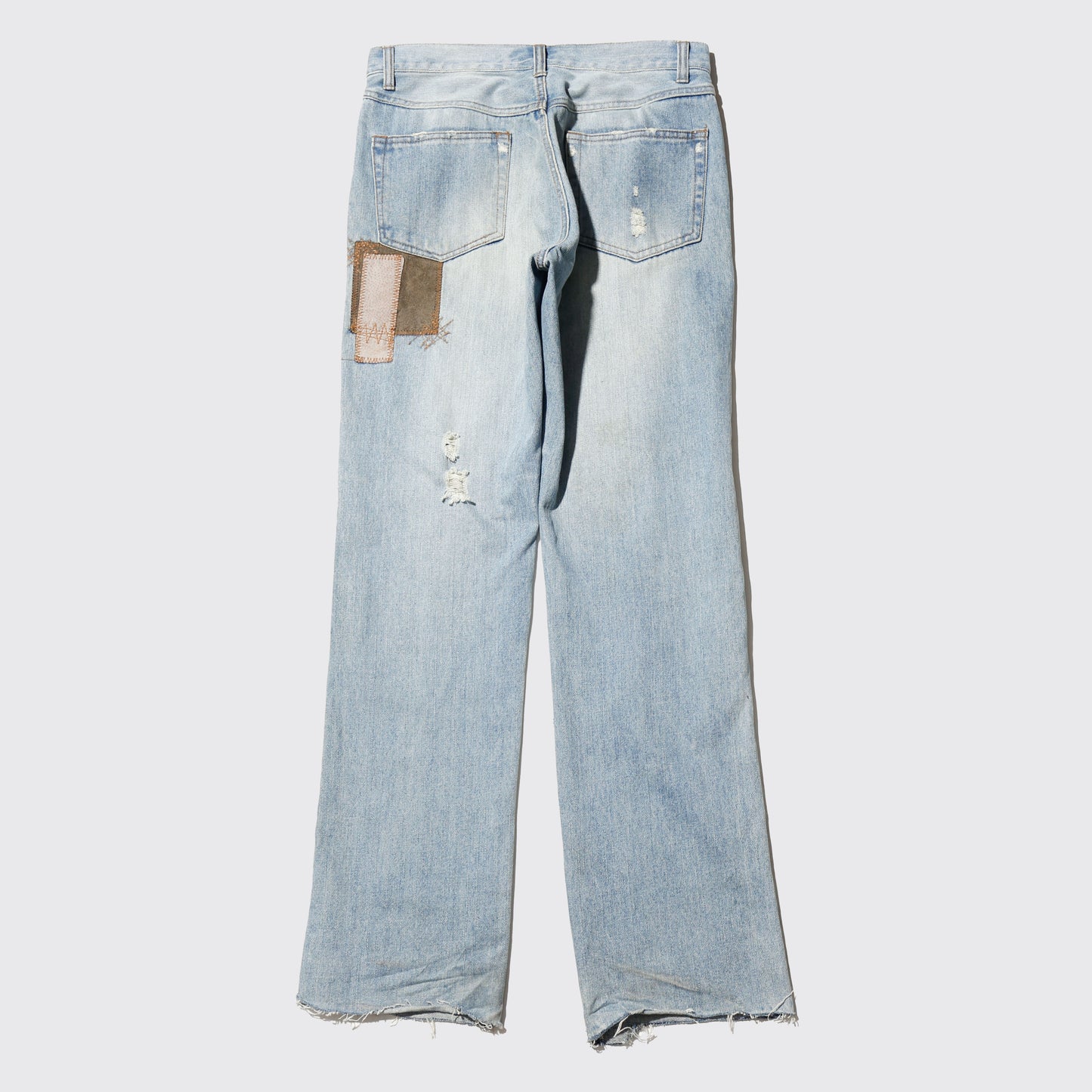 *one-off repaired flare jeans