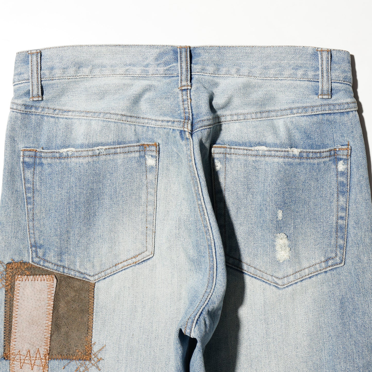 *one-off repaired flare jeans