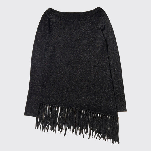 vintage lame fringe knit cut sew