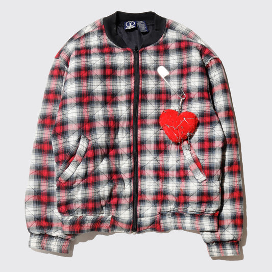 vintage love applique quilting jacket