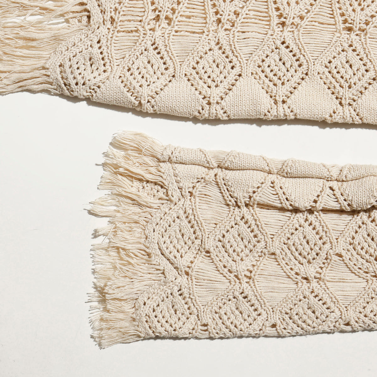 vintage fringe crochet sweater