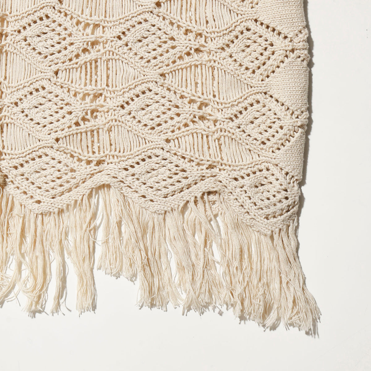 vintage fringe crochet sweater