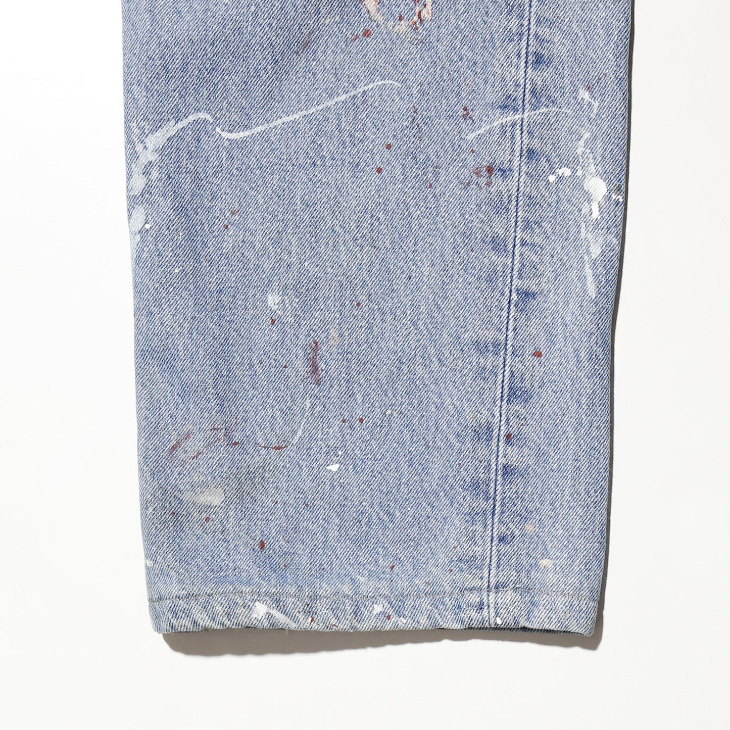 *one-off levi's 501 repaired straight jeans